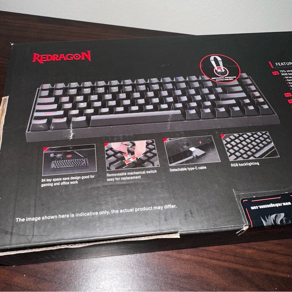 Red Dragon Phantom 84 Key Mechanical Keyboard: NWT - Picture 12 of 16
